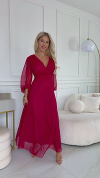 Vestido de casamento roxo comprido BeStylish