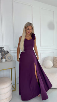 Vestido de casamento roxo comprido BeStylish
