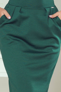 vestido casual verde com mangas cavas BeStylish
