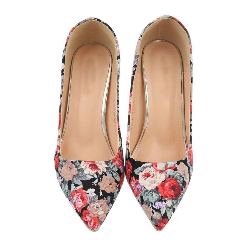 Sapatos de salto alto com padrão florido BeStylish