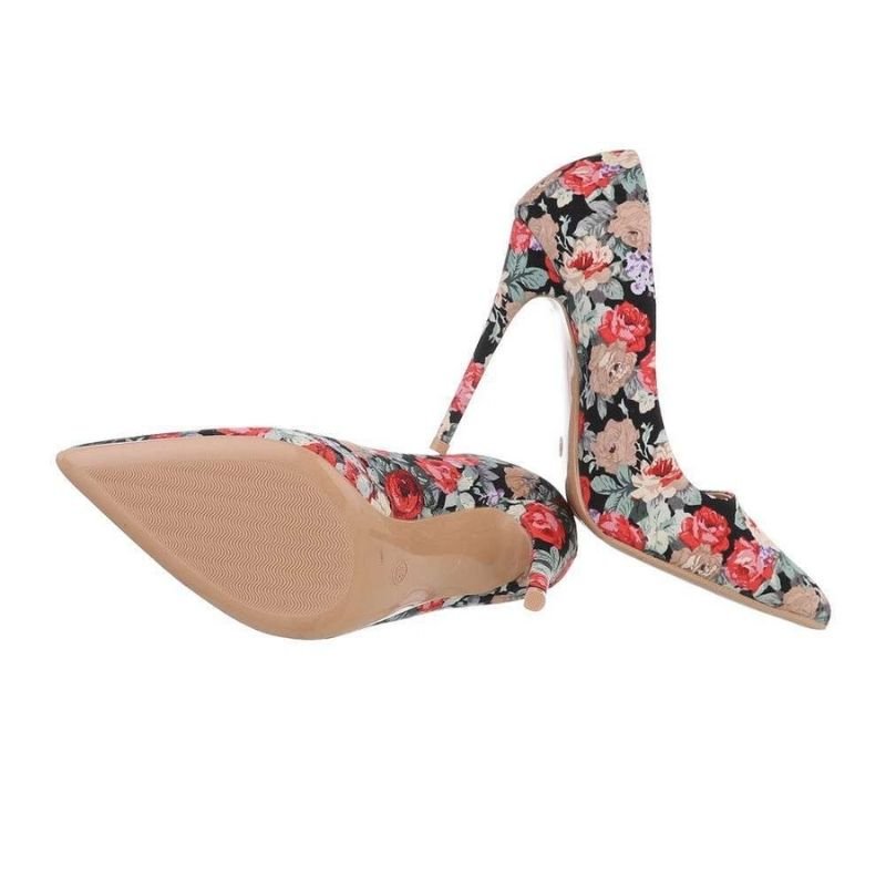 Sapatos de salto alto com padrão florido BeStylish