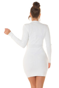 Vestido túnica de malha branco BeStylish