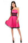 vestido de cerimónia de cetim curto rosa BeStylish