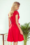 vestido de cerimónia manga curta vermelho BeStylish