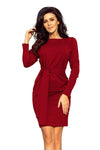 Vestido casual Lúcia (bordeaux) - BeStylish