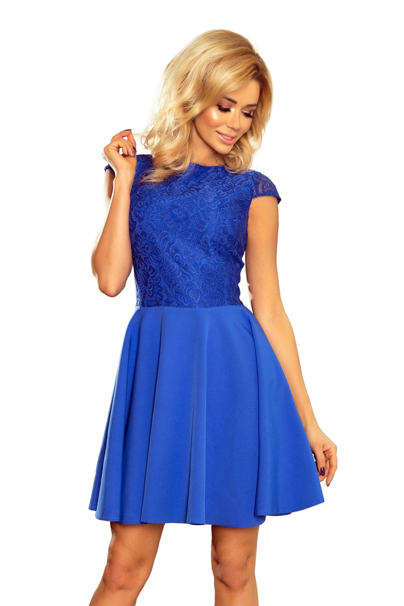 Vestido azul best sale royal curto rodado